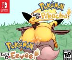  butt duo eevee ejaculation english_text female female/female feral feral_on_feral nic-m-lyc nintendo orgasm outside pikachu pok&eacute;mon pok&eacute;mon:_let&#039;s_go pok&eacute;mon_(species) pussy pussy_ejaculation pussy_juice rear_view sex text tribadism video_games 