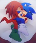 ambiguous/ambiguous ambiguous_gender anthro anthro_on_anthro blush butt clothed clothing cuddling cute echidna eyes_closed hedgehog hi_res knuckles_the_echidna legwear lying mammal monotreme nude on_side open_mouth quills r18 sharp_teeth smile socks sonic_(series) sonic_the_hedgehog teeth teth tongue video_games 