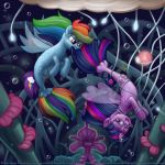  alternate_version_at_source anus bubble equine female female/female fish friendship_is_magic hair half-closed_eyes hi_res horn_ring horse mammal marine multicolored_hair my_little_pony open_mouth peeing pussy rainbow_dash_(mlp) rainbow_hair restrained seahorse smudge_proof teats twilight_sparkle_(mlp) underwater urine water watersports 