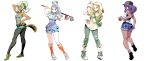  aqua_eyes aqua_hair ass ball blonde_hair book breasts burnet_(pokemon_sm) cleavage dark_skin genzoman gray_hair green_eyes hat kahili_(pokemon_sm) kneehighs long_hair matsurika_(pokemon_sm) necklace pokemon purple_hair short_hair shorts sina_(pokemon) skirt sunglasses white wristwear 