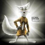  2018 anthro arctic_fox barefoot canine claws clothed clothing disney english_text fan_character female fox half-closed_eyes hand_on_hip looking_at_viewer mammal midriff navel smile standing text thewyvernsweaver toe_claws victoria_harridan yellow_eyes zootopia 
