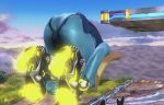  1girl ass ass_focus blonde_hair bodysuit heels hips huge_ass legs long_hair metroid nintendo ponytail samus_aran super_smash_bros. thick_thighs thighs tied_hair wide_hips 