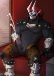  abs areola armor balls boots bruno-dz clothing cum cum_on_penis cumshot ejaculation erection facial_hair footwear ganondorf gerudo gloves hair headgear hi_res horn humanoid humanoid_penis looking_at_viewer male manly mask masturbation mostly_nude muscular navel nintendo nipples not_furry ocarina_of_time one_eye_closed orgasm pecs penis phantom phantom_ganon sideburns sitting skull solo spread_legs spreading the_legend_of_zelda thick_thighs video_games yellow_eyes 