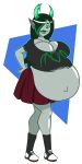  alien belly big_belly big_breasts breasts bronya_ursama cleavage clothed clothing female hi_res homestuck humanoid ms_paint_adventures not_furry solo titezi-pyrump-art troll_(homestuck) 