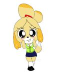  alpha_channel animal_crossing anthro blush breasts canine clothed clothing commiebunny94 dog female isabelle_(animal_crossing) looking_at_viewer mammal nintendo shih_tzu signature solo video_games 