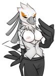  aggressive_retsuko anthro avian bird breasts female ibengmainee secretary_bird solo washimi 