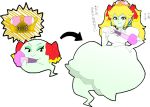  blonde_hair boo bow crown female ghost hair humanoid lady_bow mario_bros nezumi nintendo not_furry paper_mario spirit super_crown text translation_request video_games 