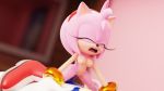  2018 3d_(artwork) 3d_model amy_rose anthro breasts clothed clothing digital_media_(artwork) dildo eyelashes eyes_closed female footwear fur ganondork gloves hedgehog looking_pleasured mammal masturbation nipples nude open_mouth partially_clothed penetration pink_fur pussy sex_toy shoes solo sonic_(series) vaginal vaginal_penetration 