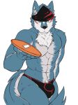  2018 abs anthro azaki_inuyama biceps canine clothing digital_media_(artwork) fur male mammal muscular pecs underwear wolf 