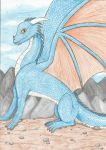  69bea claws dragon feral horn scales scalie traditional_media_(artwork) wings 