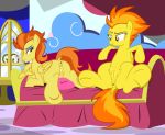  2018 anus bedroom_eyes daughter dock duo equine female feral friendship_is_magic hair half-closed_eyes hi_res imminent_incest inside looking_back mammal mother mother_and_daughter multicolored_hair my_little_pony nipples parent pegasus presenting presenting_anus presenting_pussy presenting_teats pussy seductive sofa spitfire_(mlp) spread_legs spreading stormy_flare_(mlp) succubi_samus teats two_tone_hair wings wonderbolts_(mlp) 