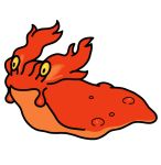  2017 ambiguous_gender bubble bugdex countershade_torso countershading digital_drawing_(artwork) digital_media_(artwork) eyestalks feral fire front_view frown full-length_portrait gastropod goo_creature lava mineral_fauna nintendo no_sclera orange_body orange_countershading pok&eacute;mon pok&eacute;mon_(species) portrait ricky_hoffman simple_background slugma solo toony uniped video_games white_background yellow_eyes 