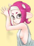  1girl breasts dondoruma expressionless female nintendo octarian octoling sideboob solo splatoon splatoon_2 tentacle_hair 