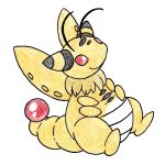  2018 abdomen alternate_species ambiguous_gender ampharos antennae anthro arthropod biped black_antennae black_body black_horn bugdex compound_eyes countershade_torso countershading fak&eacute;mon featureless_crotch featureless_feet featureless_hands frozenfeather full-length_portrait fur gem hi_res horn insect insect_wings looking_up multi_arm multi_limb multicolored_body neck_tuft nintendo nude pok&eacute;mon pok&eacute;mon_(species) portrait red_eyes ruby_(gem) simple_background sitting smile snout solo striped_horn toony traditional_media_(artwork) tuft two_tone_horn video_games white_background white_body white_countershading wings yellow_body yellow_fur yellow_horn yellow_tail yellow_wings 