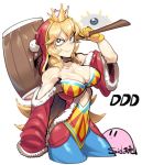  breasts cleavage crown genderswap genderswap_(mtf) grin hammer king_dedede kirby kirby_(series) kracko mario_(series) monster_girl new_super_mario_bros._u_deluxe sido_(slipknot) smile super_crown super_mario_bros. toned weapon 