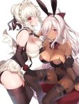  animal_ears bunny_ears cleavage fishnets maid pantsu sennen_sensou_aigis thighhighs yaman 