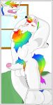  2018 alpha_channel anthro balls bed body_hair butt chest_hair clenching dave_(character) digital_media_(artwork) english_text equine erection eyes_closed facial_hair freckles fur goatee hair hairy horn male mammal morning_wood multicolored_hair muscular muscular_male notkastar nude open_mouth penis pubes rainbow signature standing stretching sunlight teeth text unicorn window yawn 