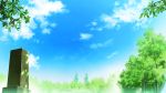  cloud day foliage forest hirota_(masasiv3) nature no_humans original outdoors scenery sky tombstone tree tree_branch 