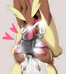  &lt;3 2013 anorith anthro anthro_on_feral bestiality blush cum duo female feral grey_background lopunny male male/female nintendo pasaran pok&eacute;mon pok&eacute;mon_(species) red_eyes simple_background sweat video_games 