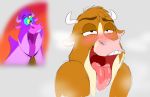  ahegao blush bovine breath cattle disney female fucked_silly home_on_the_range horn hypnosis klr-rio looking_pleasured maggie_(disney) mammal mind_control open_mouth saliva screencap slaiva spiral_eyes tongue tongue_out 