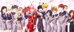  6+girls absurdres ahoge ai_(darling_in_the_franxx) arm_around_neck bangs black_bodysuit black_hair black_pants blonde_hair blue_eyes blue_horns bodysuit breasts brown_hair cherry_blossoms child closed_eyes commentary_request couple crossed_arms crying darling_in_the_franxx dress eyebrows_visible_through_hair finger_on_nose flower futoshi_(darling_in_the_franxx) glasses gloves gorou_(darling_in_the_franxx) green_eyes grey_dress grey_shirt grey_shorts hachi_(darling_in_the_franxx) hair_ornament hairband hairclip hand_on_another's_arm hand_on_another's_shoulder hand_on_own_arm hand_on_own_chest hand_on_own_chin hand_on_own_face hand_on_own_wrist hand_up hetero high_ponytail highres hiro_(darling_in_the_franxx) holding holding_hands holding_scarf horns hug ichigo_(darling_in_the_franxx) ikuno_(darling_in_the_franxx) interlocked_fingers kokoro_(darling_in_the_franxx) leg_up light_brown_hair long_hair long_sleeves looking_at_another mar0maru medium_breasts miku_(darling_in_the_franxx) military military_uniform mitsuru_(darling_in_the_franxx) multiple_boys multiple_girls nana_(darling_in_the_franxx) naomi_(darling_in_the_franxx) necktie one_eye_closed oni_horns pants petals pilot_suit pink_hair ponytail purple_eyes purple_hairband red_bodysuit red_gloves red_hair red_horns red_neckwear scar scar_across_eye scarf shirt short_hair shorts small_breasts tears thick_eyebrows thighs twintails uniform white_dress white_gloves white_hair yellow_eyes zero_two_(darling_in_the_franxx) zorome_(darling_in_the_franxx) 