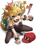  :p absurdres bare_shoulders black_collar black_legwear black_nails blonde_hair blue_earrings blue_eyes blush bowsette bracelet breasts bright_pupils cabbie_hat cappy_(mario) claw_pose cleavage collar commentary_request crown dikko fingernails from_above full_body half-closed_eyes hat highres horns jewelry leotard long_fingernails looking_at_viewer mario_(series) nail_polish new_super_mario_bros._u_deluxe no_shoes open_mouth pantyhose pointy_ears ponytail princess red_eyes red_hat sapphire_(stone) sharp_fingernails sharp_teeth silver_trim simple_background small_breasts smile solo spiked_armlet spiked_bracelet spiked_collar spiked_shell spikes squatting star super_crown super_mario_odyssey sweatdrop tail teeth thighband_pantyhose tongue tongue_out translated turtle_shell white_background 