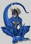  animal_humanoid big_tail black_hair dragon edit hair horn humanoid hybrid male mammal monsterboy nails nude pale_skin pointy_ears red_eyes scales scalie solo spread_legs spreading thick_tail yuzu_shio_(artist) 