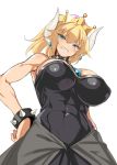  abs alternate_species big_breasts bowser bowsette_meme breasts collar crossgender female horned_humanoid humanoid kure_masahiro mario_bros nintendo nipple_bulge not_furry solo spiked_collar spikes super_crown video_games 