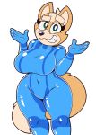  2018 acstlu alpha_channel anthro bodysuit breasts canine clothing crossgender female fox fox_mccloud green_eyes hi_res looking_at_viewer mammal metroid nintendo shrug simple_background skinsuit solo star_fox tight_clothing transparent_background video_games zero_suit zero_suit_fox 