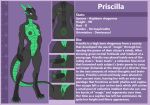  anthro breasts dragon english_text herm horn intersex ldr model_sheet nude priscilla purple_eyes pussy scales solo standing text 