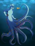  blue_fur blue_skin canine cecaelia cephalopod fish fur hybrid kasia88 mammal marine merfolk octopus sea tentacles underwater water wolf 