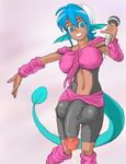  blue_eyes blue_hair breasts bulge cum futanari gradient gradient_background huge_balls huge_penis huge_testicles juri juri_(yuu_yuu_hakusho) large_breasts maruchiro mrchamon penis solo testicles tight tight_clothes yu_yu_hakusho yuu_yuu_hakusho 