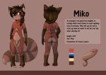  anthro blue_eyes cub erection flaccid girly male mammal model_sheet penis ponytail red_panda solo standing uncut xenstroke young 