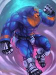  anthro bear blue_fur boots brief clothing cybernetics footwear fur gloves kiryu machine male mammal muscular 