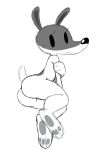  anthro barefoot butt canine cartoon_network dog female fur hi_res jack_russell_terrier long_ears looking_at_viewer lying mammal nude olive_(character) olive_the_other_reindeer on_side pawpads paws presenting presenting_hindquarters solo sssonic2 sweat terrier 