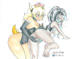  \m/ abes_drawings aqua_eyes aqua_hair aqua_panties arm_support ass assertive bangs bare_arms bare_legs barefoot bent_over black_gloves black_hair black_leotard black_vest blonde_hair blue_eyes blush bowsette breasts breasts_outside breath cephalopod_eyes cleavage clothed_sex collar colored_pencil_(medium) commentary covered_navel crop_top cropped_vest crossover crown dark_skin earrings elbow_gloves embarrassed english_commentary facebook_logo facebook_username fang fingering frilled_gloves frills from_behind from_side gloves gradient_hair hair_between_eyes half-closed_eyes heart heavy_breathing high_ponytail highleg highleg_leotard highres horns iida_(splatoon) image_sample jewelry kneepits large_breasts leaning_forward leg_lift legs_together leotard lifted_by_another lizard_tail long_hair looking_at_another looking_at_viewer looking_back mario_(series) moaning multicolored multicolored_eyes multicolored_hair multiple_girls naughty_face new_super_mario_bros._u_deluxe no_pants nose_blush open_clothes open_mouth open_vest panties panties_aside panty_lift pink_pupils pointy_ears ponytail pubic_hair pussy pussy_juice raised_eyebrows short_pointy_ears sideboob sideways_glance signature simple_background smile spiked spiked_collar spiked_tail spikes splatoon_(series) splatoon_2 spoken_heart standing strapless strapless_leotard suction_cups super_crown tail tentacle_hair thighs thong traditional_media twitter_sample uncensored underwear unzipped v-shaped_eyebrows vaginal vest white_background yuri 