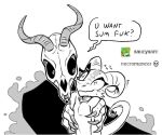  2018 anthro caprine female goat kobold magic_user male mammal necromancer skull social_media sorcerushorserus text 
