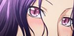  1girl animated animated_gif blush grand_blue hamaoka_azusa purple_eyes purple_hair screencap short_hair 