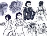  3girls asami_sato ass bra iahfy kill_la_kill korra legend_of_korra multiple_girls panties underwear 