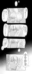  4koma animal_ears blush_stickers closed_eyes comic facing_to_the_side from_side furry greyscale highres kawasemi27 long_hair looking_away made_in_abyss monochrome nanachi_(made_in_abyss) parted_lips sound_effects speech_bubble thought_bubble translation_request whiskers 