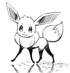  ambiguous_gender dipstick_tail eevee feral fur mammal melonleaf multicolored_tail neck_tuft nintendo pok&eacute;mon pok&eacute;mon_(species) sketch smile solo tiny_feet tuft video_games walking wet wet_fur 