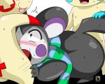  ambiguous_gender ambiguous_penetration blush clothing double_penetration emolga fellatio feral feral_on_feral group group_sex hi_res lying male male/ambiguous male_penetrating minun nintendo niviox on_front oral oral_penetration penetration penis plusle pok&eacute;mon pok&eacute;mon_(species) sex simple_background solo_focus spitroast threesome video_games 