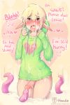  &lt;3 anal balls blush bottomless clothed clothing cum cum_covered cum_everywhere cum_in_ass cum_inside cum_on_clothing cum_on_face elf erection excessive_cum fan_character girly hoodie hoodie_(artist) humanoid male max_(hoodie) messy penis solo sweater tentalces 