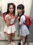  2girls asian backpack bag blush dress idol japanese_(nationality) marina_nagasawa model multiple_girls photo randoseru tagme 