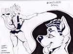  anthro butt canine cat coyote feline female ink inktober inktober2018 invalid_tag mammal sex smartwhitefang vorty 