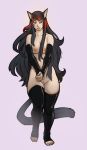  animal_humanoid arm_warmers armwear breasts cat_humanoid clothing faint feline female heterochromia humanoid legwear makeup mammal nipples rubber smile solo standing thick_thighs thigh_highs wide_hips 