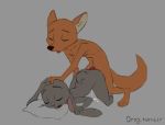 2018 3_toes all_fours ambiguous_penetration animated anthro anthro_on_anthro ass_up canine color_edit colored cum cum_drip cum_inside disney doggystyle dripping duo edit erection eyes_closed female fox from_behind_position front_view fur grey_background grey_fur head_grab judy_hopps lagomorph long_ears looking_pleasured male male/female male_penetrating mammal nick_wilde nude open_mouth orange_fur panting pawtsun penetration penis pillow predator/prey qrog rabbit red_penis sex simple_background snout tailwag toes zootopia 