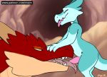  2018 ambiguous_gender animal_genitalia animal_penis animated blue_scales butt dragon duo erection eyes_closed fellatio frame_by_frame kobold licking maim male male/ambiguous nude open_mouth oral oral_penetration penetration penis penis_lick red_scales saliva scales scalie semi-anthro sex sharp_teeth signature size_difference smaller_male tapering_penis teeth tongue tongue_out url 