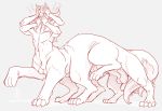  4_arms 4_cocks 8_legs anthro canine confusion facepalm fydbac growth long_body macro male mammal multi_arm multi_leg multi_limb multi_pec multi_penis multifur nude paws penis shocked sketch slinkydragon_(colorist) snout solo surprise surprise_transformation taur transformation wolf 