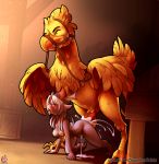  2019 3_toes all_fours anthro anthro_on_feral areola avian beak bestiality blush breasts burmecian chocobo cum darkhazard digital_media_(artwork) duo eyes_closed feathered_wings feathers female feral final_fantasy final_fantasy_ix freya_crescent hair hi_res long_hair male male/female male_penetrating mammal nipples penis rodent sex square_enix toes tongue tongue_out video_games wings 